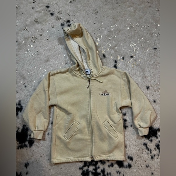 adidas Other - Adidas Equipment Kid's Youth Vintage Yellow Full Zip Hooded Jacket Size 7-8 Year